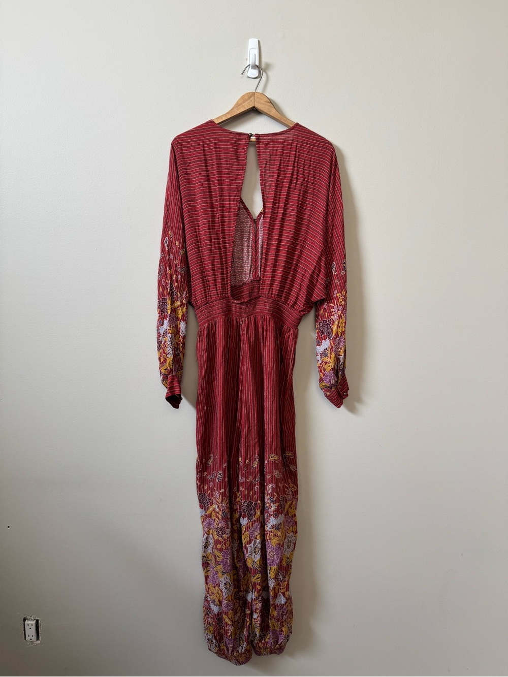 By Anthropologie Breezy open back printed jumpsuit - Picture 8 of 10